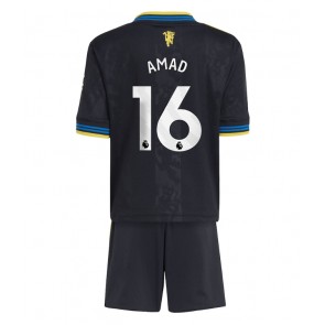 Manchester United Amad Diallo #16 Tredjetrøje Børn 2025-26 Kortærmet (+ Korte bukser)